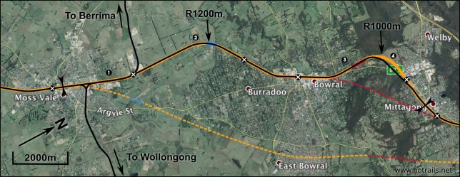 Bowral and Mittagong section plan - click to enlarge